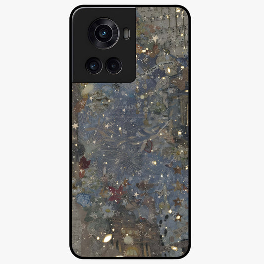 Aesthetic Astrolophia Glass Case for 1+10R front view featuring celestial astrology inspired artwork