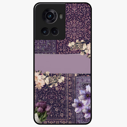 Antique Floral Whisper Glass Case for 1+10R vintage front view featuring soft antique floral artwork