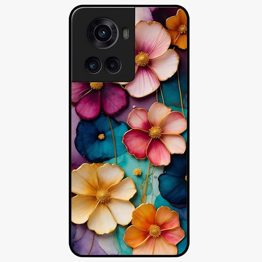 Artlyn Grace Flower Pattern Glass Case for 1+10R elegant front view featuring soft floral pattern artwork