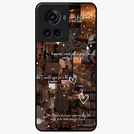 Bittersweet Aesthetic Chaos Glass Case for 1+10R bold front view featuring expressive abstract aesthetic artwork