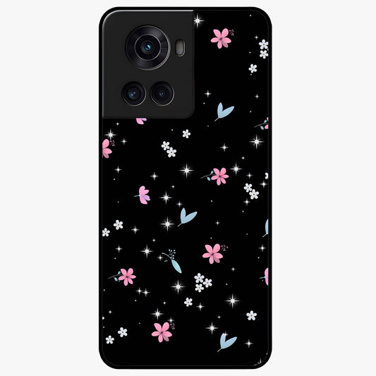 Black Aesthetic Wallpapers Glass Case for 1+10R bold front view featuring dark minimalist aesthetic artwork