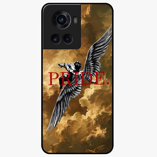 Celestial Fallen Pride Glass Case for 1+10R bold front view featuring dramatic cosmic artwork with dark celestial tones