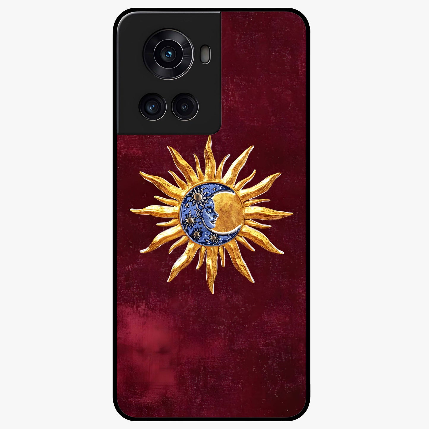 Celestial Unity Charm Glass Case for 1+10R symbolic front view featuring harmonious celestial artwork