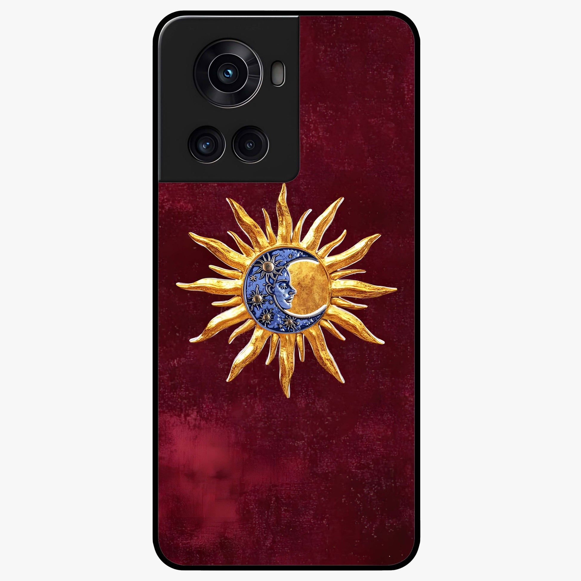 Celestial Unity Charm Glass Case for 1+10R symbolic front view featuring harmonious celestial artwork