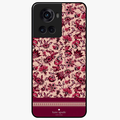 Crimson Rose Charm Glass Case for 1+10R elegant front view featuring rich red rose artwork