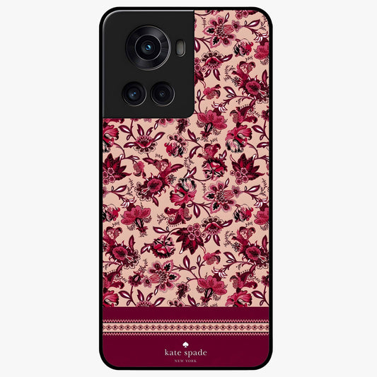 Crimson Rose Charm Glass Case for 1+10R elegant front view featuring rich red rose artwork
