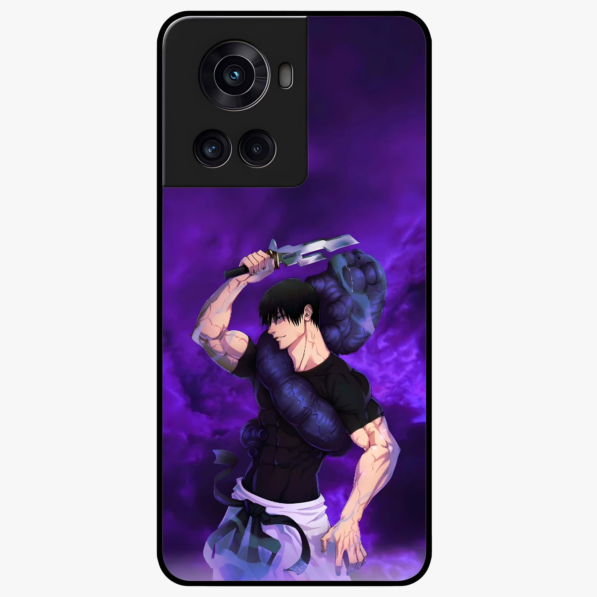 Cursed Strength Ascension Glass Case for 1+10R powerful front view featuring dark ascension themed artwork