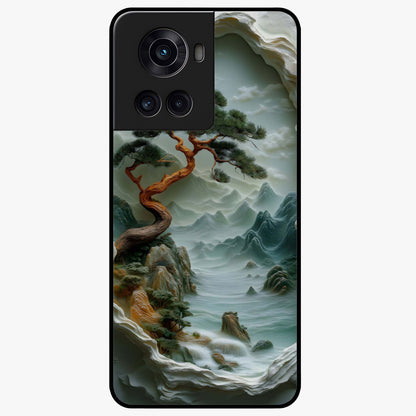 Eternal Nature Spirit Glass Case for 1+10R serene front view featuring earthy nature inspired artwork