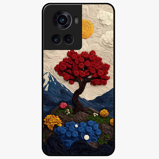Eternal Nature Tapestry Glass Case for 1+10R elegant front view featuring intricate nature tapestry artwork