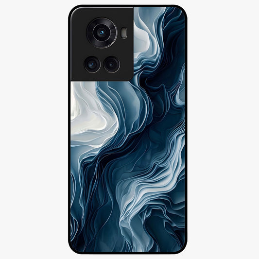 Ethereal Paper Marble Glass Case for 1+10R artistic front view featuring subtle marble inspired artwork