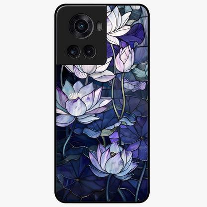 Gloss Petal Rush Glass Case for 1+10R bold front view featuring dynamic floral artwork with glossy appeal