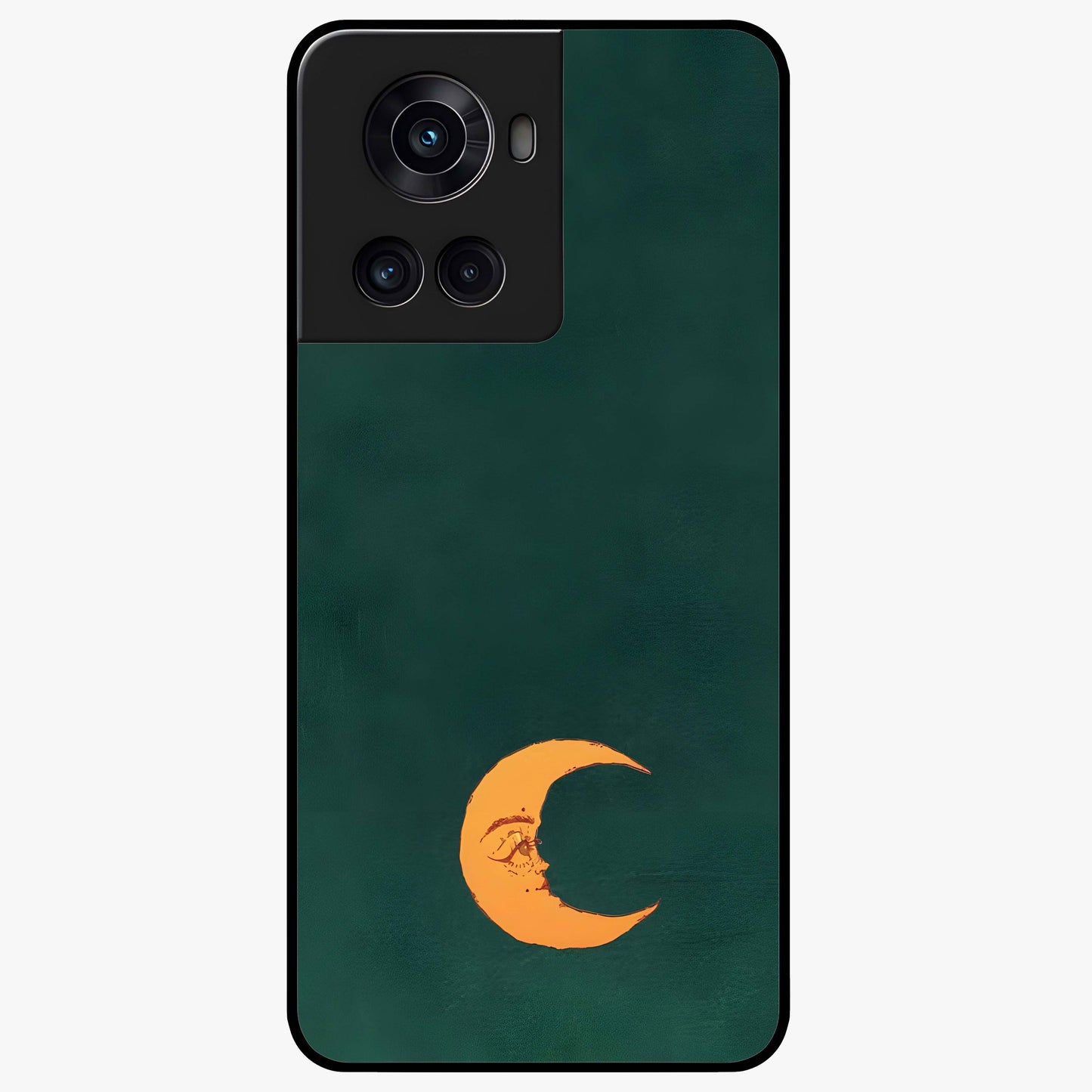 Golden Dune Waves Glass Case for 1+10R scenic front view featuring flowing desert dune artwork in golden hues