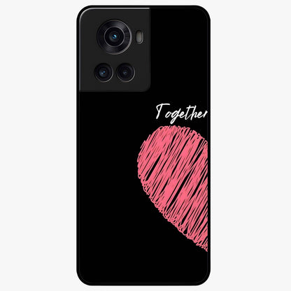 Love Forever Together Left Glass Case for 1+10R romantic front view featuring couple themed artwork