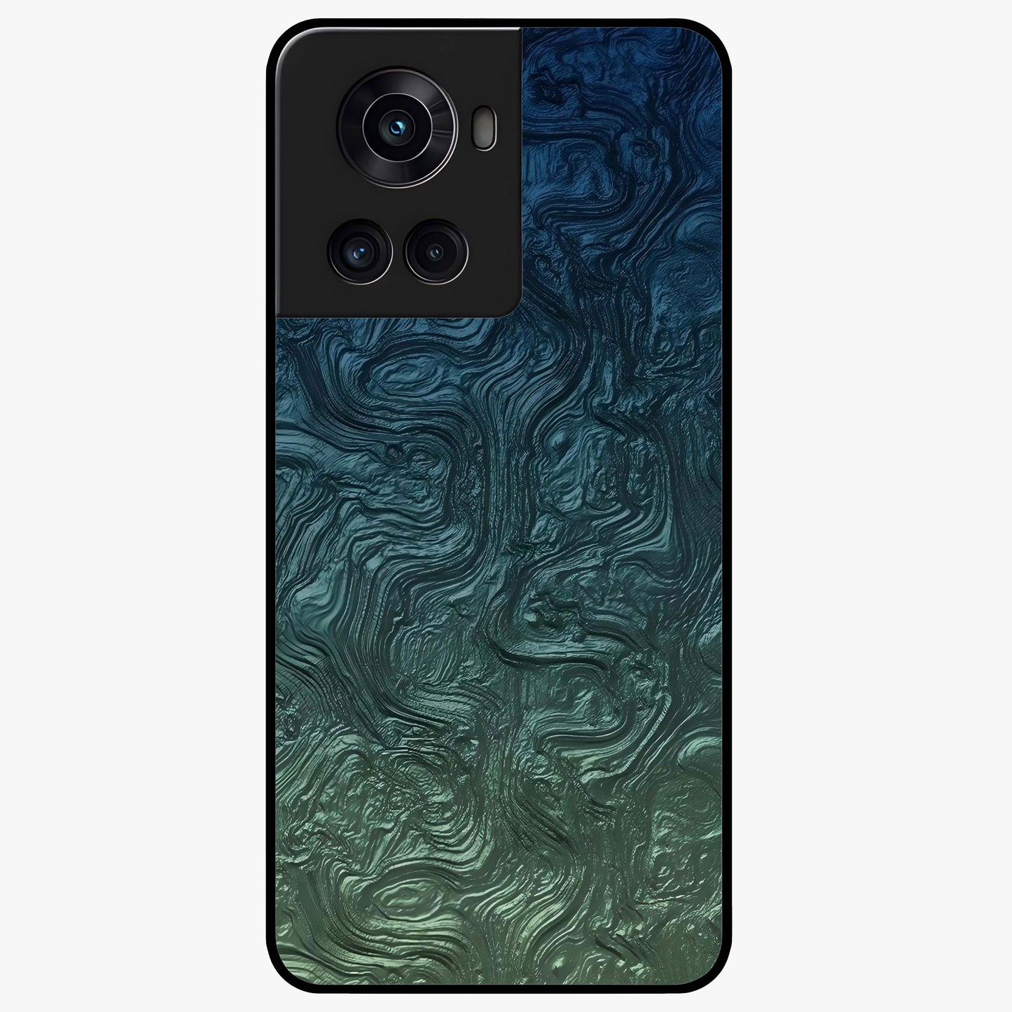 Marble Dream Blur Glass Case for 1+10R elegant front view featuring soft marble texture with dreamy blur effect