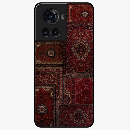 Persian Velvet Tale Glass Case for 1+10R luxurious front view featuring velvet inspired Persian pattern artwork