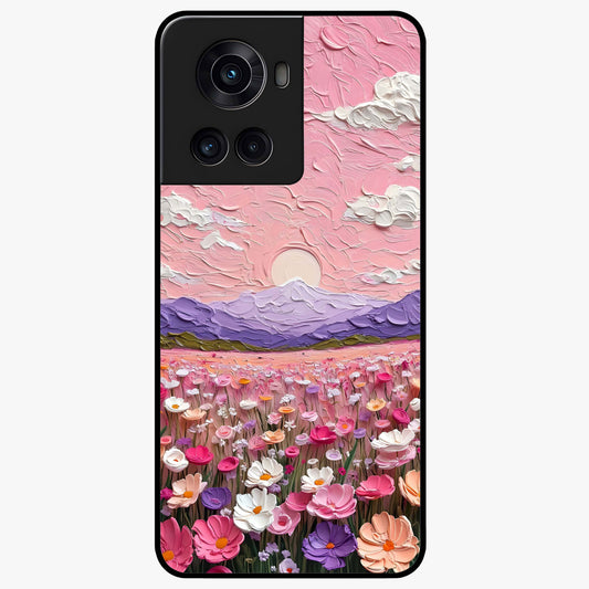 Pink Pastel Groovy Art Glass Case for 1+10R playful front view featuring groovy retro artwork in pastel pink tones