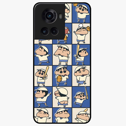 Playful Shin Swing Glass Case for 1+10R lively front view featuring animated character artwork with playful theme