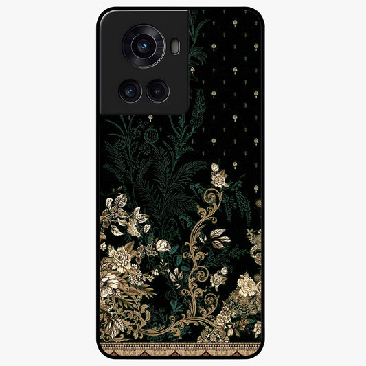 Regal Botanical Tapestry Glass Case for 1+10R luxurious front view featuring intricate botanical tapestry artwork