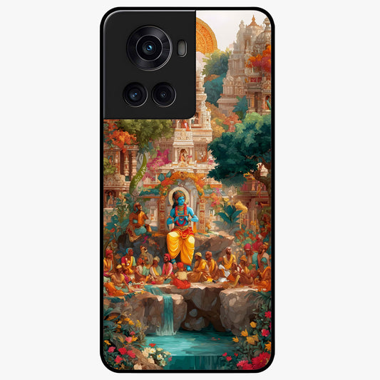 Sacred Sunlight Gods Glass Case for 1+10R powerful front view featuring divine artwork bathed in golden sunlight