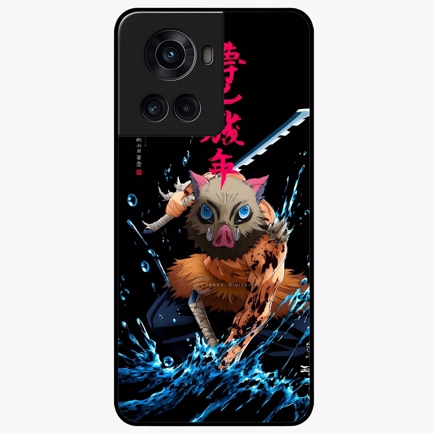 Savage Blade Warrior Glass Case for 1+10R intense front view featuring fierce warrior inspired artwork