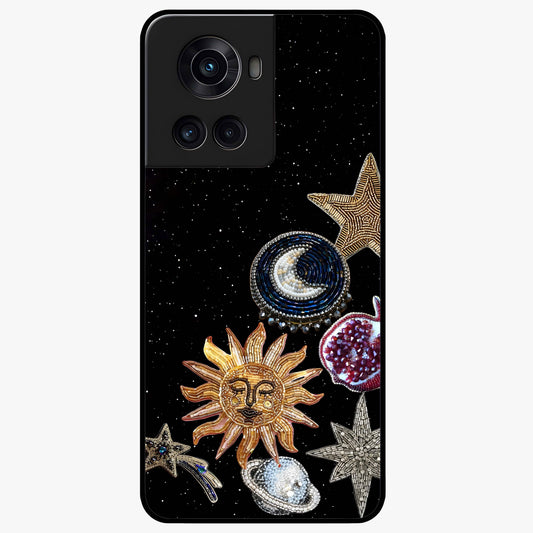 Scarlet Sky Flight Glass Case for 1+10R dramatic front view featuring bold sky inspired artwork in scarlet tones