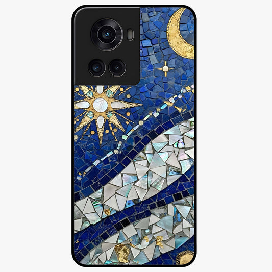 Serene Crane Flight Glass Case for 1+10R graceful front view featuring crane bird artwork in calm tones