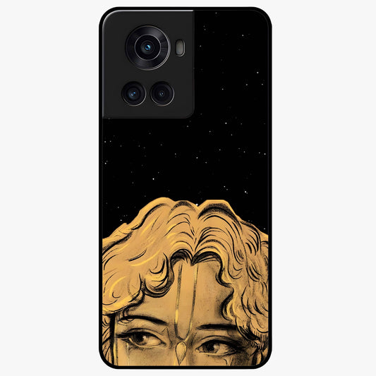 Shri Krishna Art Glass Case for 1+10R devotional front view featuring detailed Krishna inspired artwork