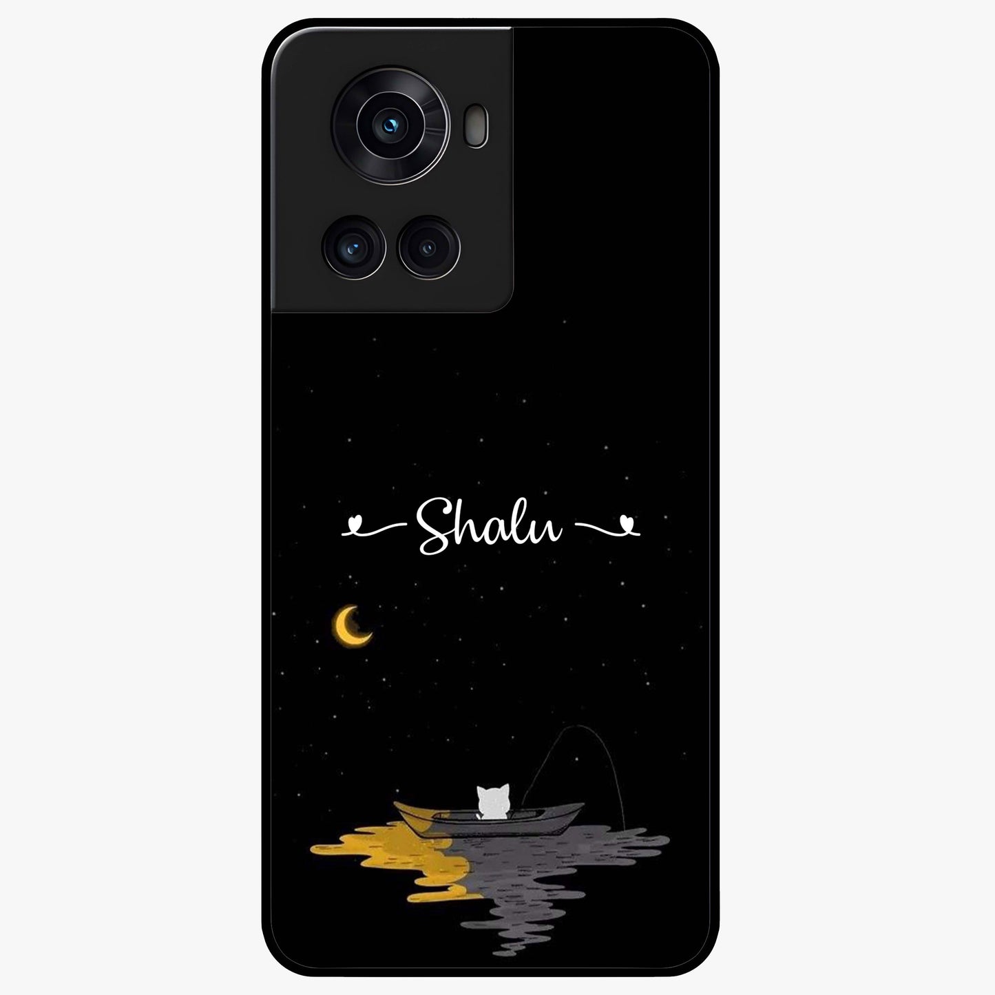 Silent Night Row Glass Case for 1+10R dramatic front view featuring night themed artistic artwork