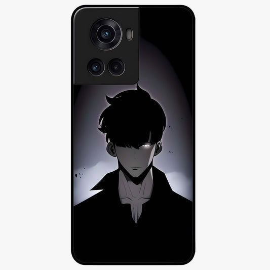 Silent Shadow Awakening Glass Case for 1+10R intense front view featuring dark warrior inspired artwork