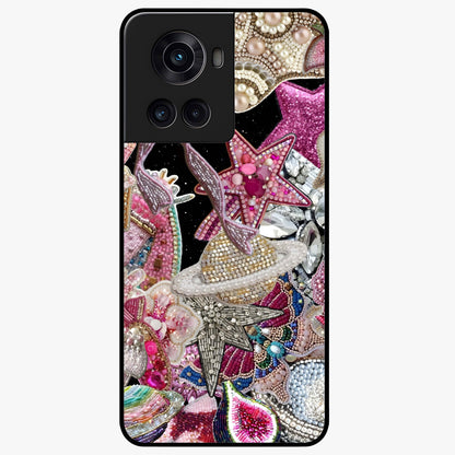 Starlit Jewel Dream Glass Case for 1+10R luxurious front view featuring jewel inspired artwork with star accents