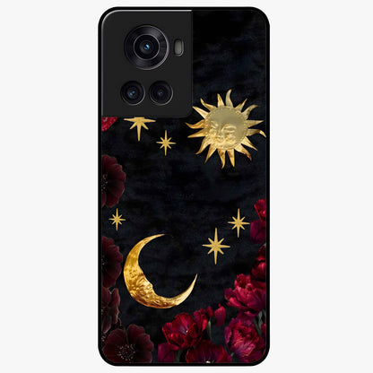 Sunflower Custom Name Glass Case for 1+10R bright front view featuring sunflower artwork with personalized name detail