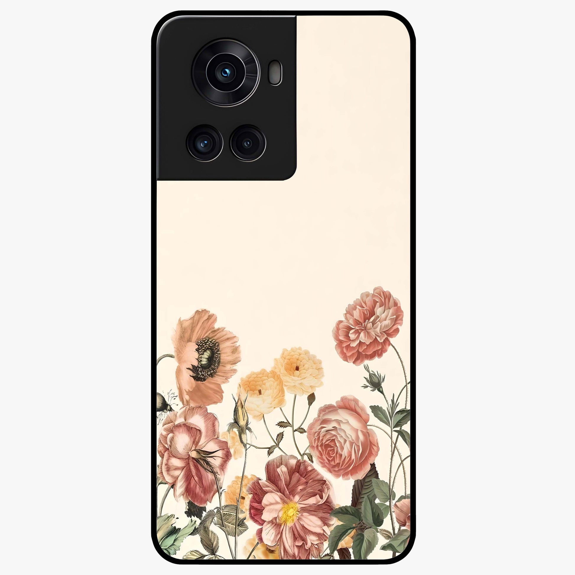 Timeless Garden Romance Glass Case for 1+10R elegant front view featuring classic floral garden artwork