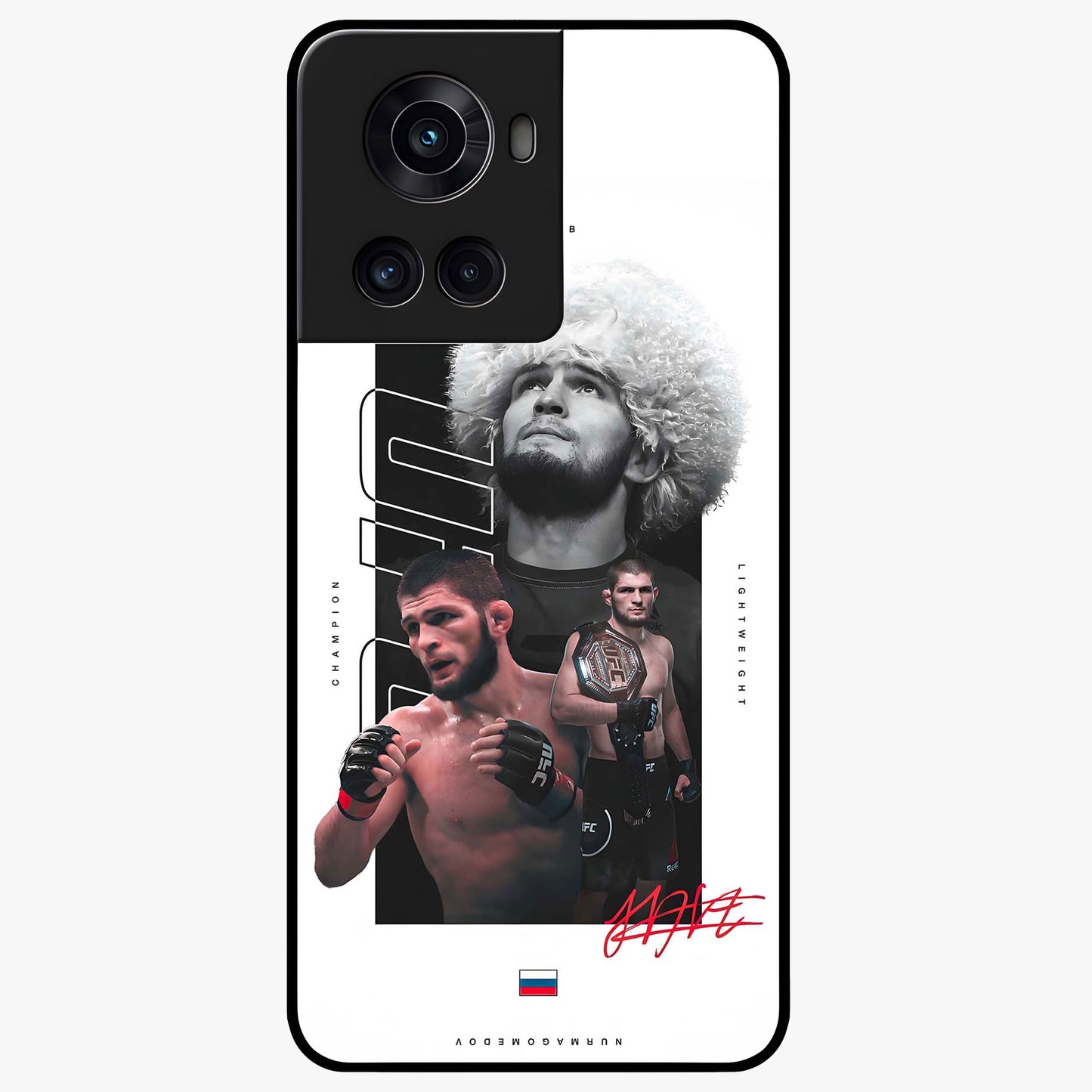 Unbeaten Warrior Legacy Glass Case for 1+10R powerful front view featuring fearless warrior inspired artwork
