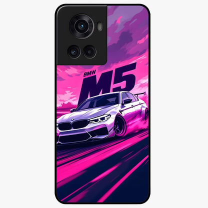 Velocity Drift Pulse Glass Case for 1+10R dynamic front view featuring racing inspired motion artwork