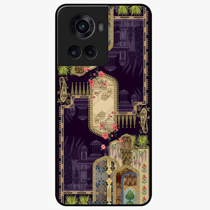 Velvet Mughal Art Glass Case for 1+10R luxurious front view featuring intricate Mughal inspired artwork