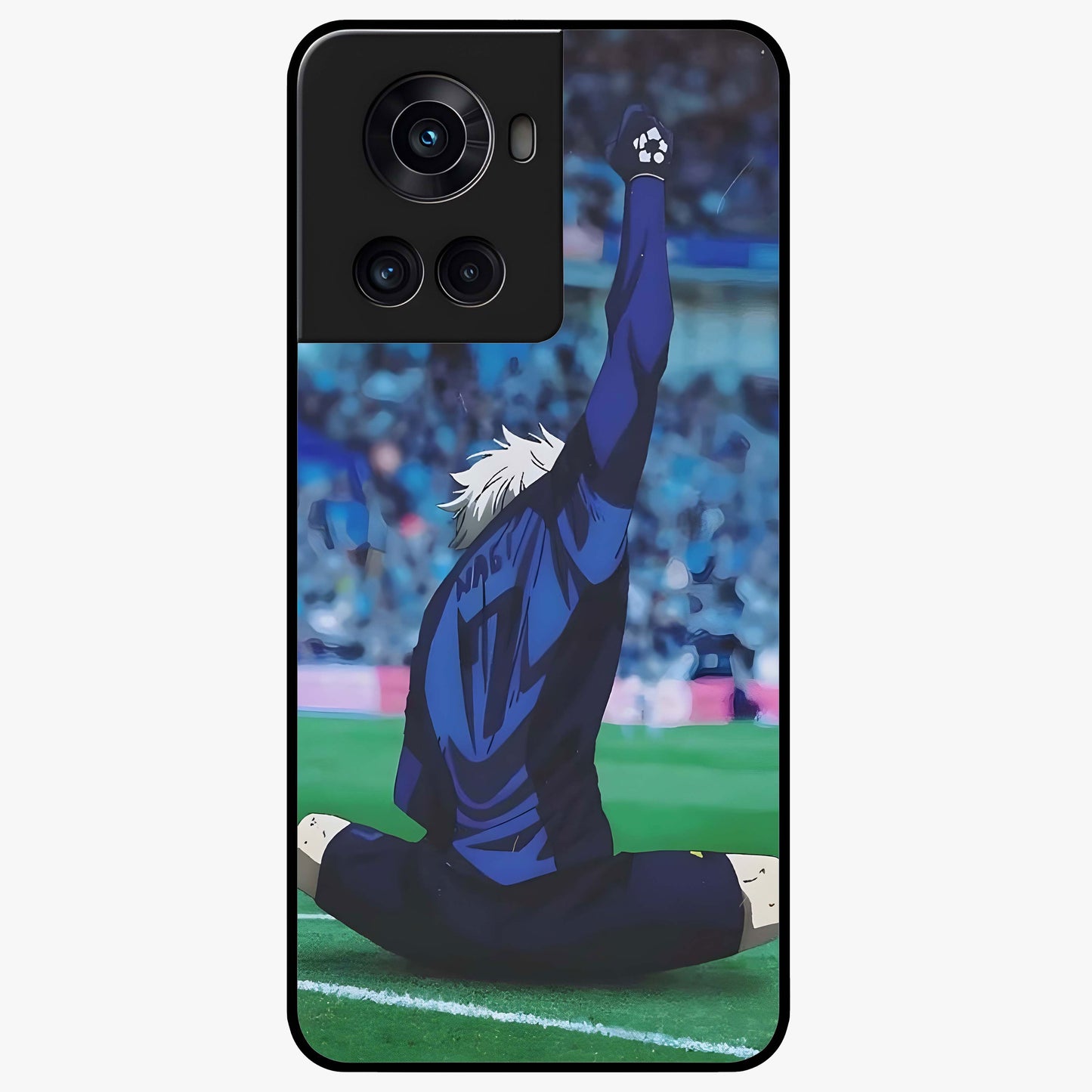 Victory Silence Anthem Glass Case for 1+10R bold front view featuring powerful motivational themed artwork