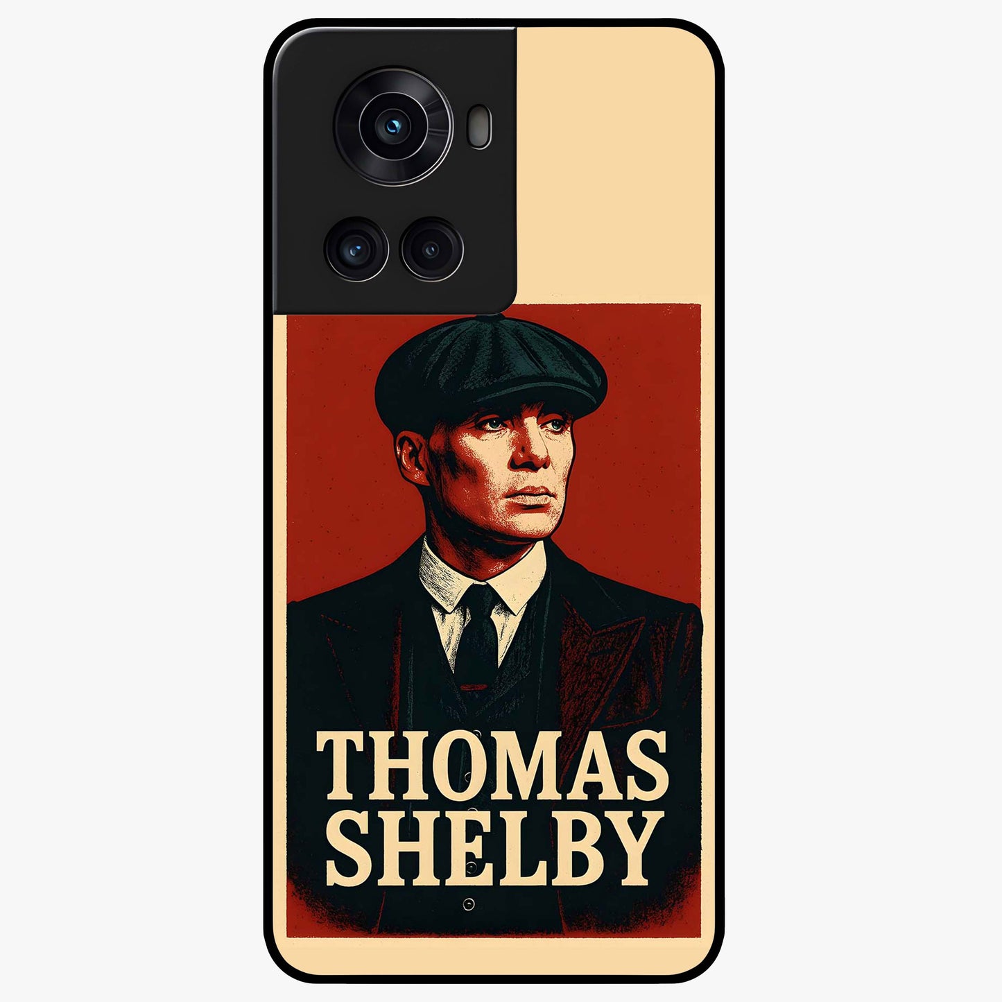 Vintage Mafia Authority Glass Case for 1+10R bold front view featuring classic mafia inspired artwork with retro tones