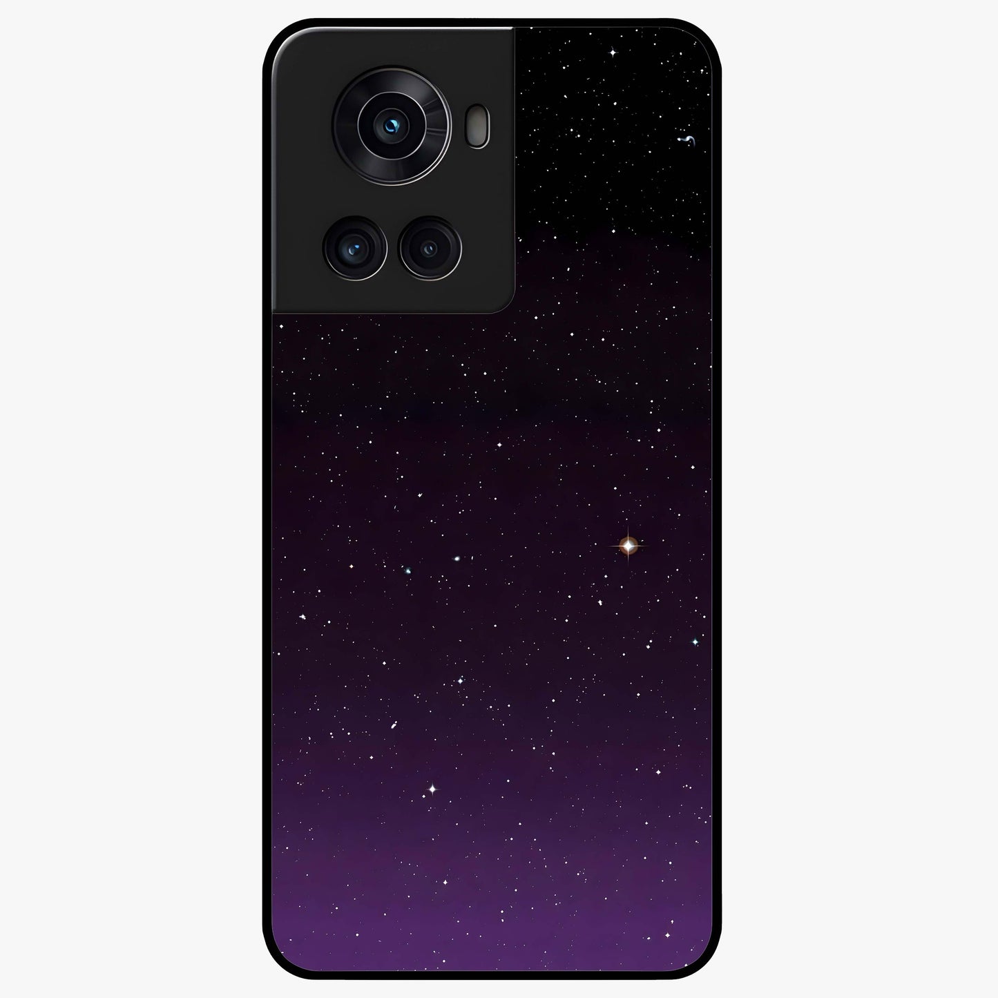Violet and Black Shade Glass Case for 1+10R striking front view featuring deep violet and black gradient artwork
