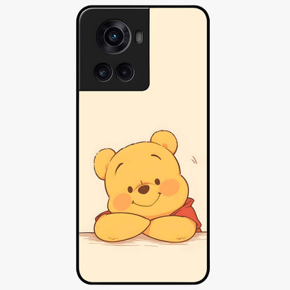 Winniethe Pooh Glass Case for 1+10R adorable front view featuring cute cartoon inspired artwork