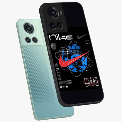 Gravity Sports Fusion Glass Case for 1+10R angled mockup showcasing glossy finish and high energy detailing