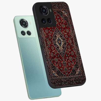 Heritage Carpet Royale Glass Case for 1+10R captured at a warm angle highlighting intricate heritage patterns, gloss, and edge clarity.