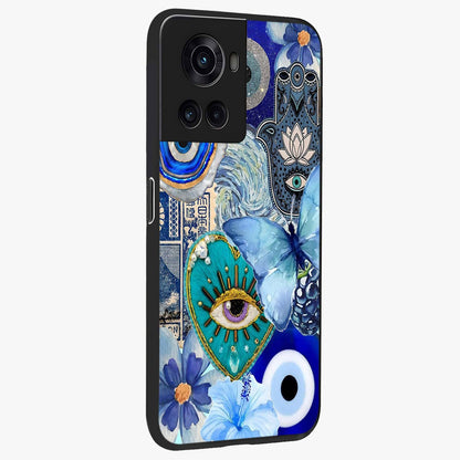 Audrey Zivan Glass Case for 1+10R side perspective highlighting sleek build and premium print detailing