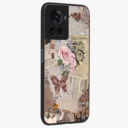 Butterfly News Bloom Glass Case for 1+10R side perspective highlighting intricate bloom details and premium finish