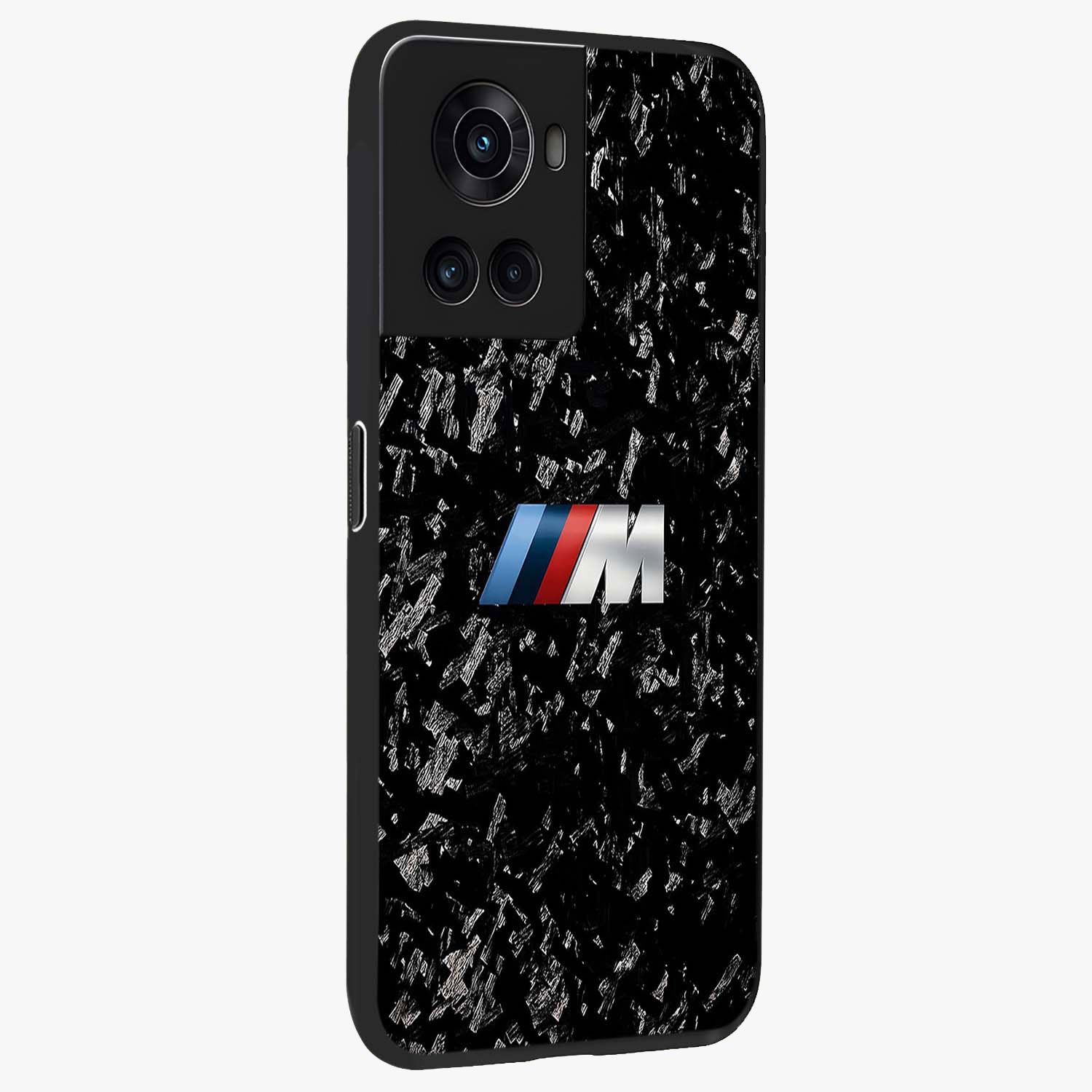 Carbon Speed Mark Glass Case for 1+10R side perspective highlighting sleek sporty detailing and premium build