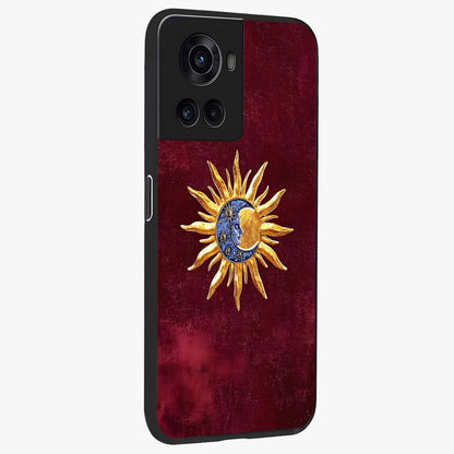 Celestial Unity Charm Glass Case for 1+10R side perspective highlighting detailed charm elements and sleek edges