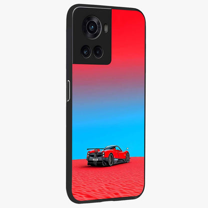 Crimson Speed Mirage Glass Case for 1+10R side perspective highlighting smooth aerodynamic design and premium edges