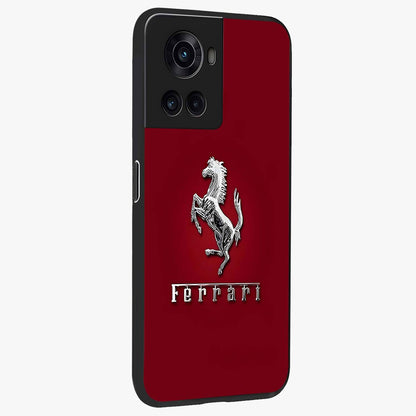 Crimson Stallion Prestige Glass Case for 1+10R side perspective highlighting refined textures and sleek premium build