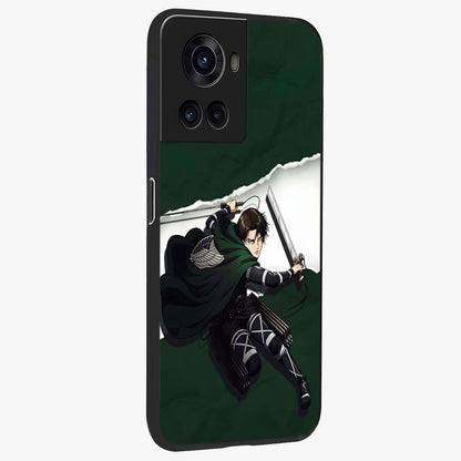 Emerald War Vanguard Glass Case for 1+10R side perspective highlighting dramatic textures and premium edges