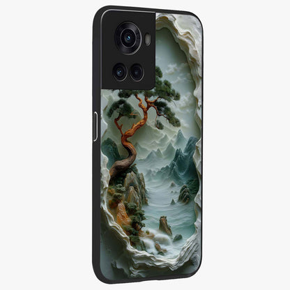 Eternal Nature Spirit Glass Case for 1+10R side perspective highlighting organic textures and sleek build