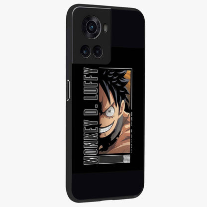 Fearless Pirate Smile Glass Case for 1+10R side perspective highlighting detailed character illustration and sleek build